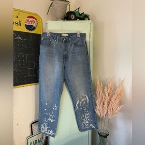 Madewell Jeans, Crop, Straight Leg, Size 28,